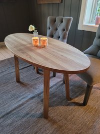 Maja ovalt spisebord, ellipse, eik, kjøkkenbord